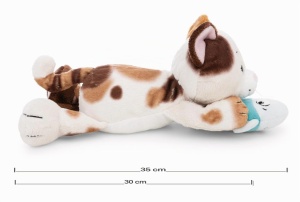 Jucarie de plus NICI Kuscheltier Gluckskatze 30cm, culoare maro, cu peste - Img 8