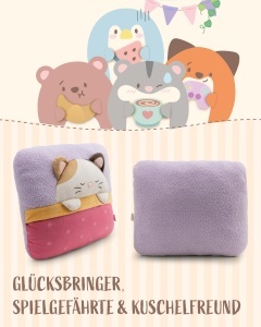 Jucarie de plus NICI Kuscheltier Katze Angy 35x30x18cm, culoare pastelata, design Kawaii - Img 5