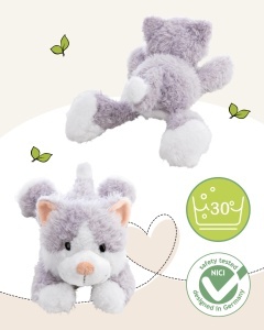Jucarie de plus NICI Kuscheltier Katze Felli 30cm - gri, moale, ideal pentru cadou - Img 3