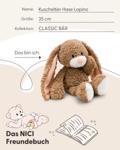 Jucarie de plus NICI Lopino 35cm - culoare maro - material moale - Img 5