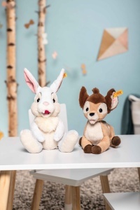 Jucarie de plus Steiff Klopfer Iepure 21cm pentru copii, moale, spalabila, alba - Img 3