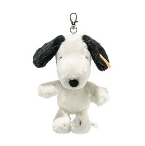 Jucarie de Plus Steiff Snoopy 15cm Alb, Personaj Peanuts, Cu Ochi si Gura Brodate
