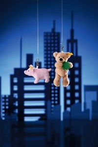 Jucarie de plus Steiff Teddybear Fynn 12cm bej, talisman de noroc, lavabila - Img 5