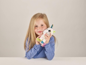 Jucarie de plus TY Beanie Boo Harmonie Unicorn 15cm Colectie Glitter - Img 3