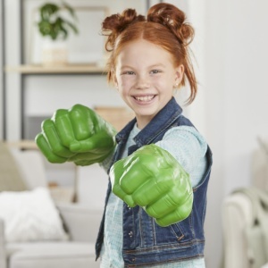 Jucarie de rol Marvel Avengers Hulk cu manusi verzi din spuma - Img 8