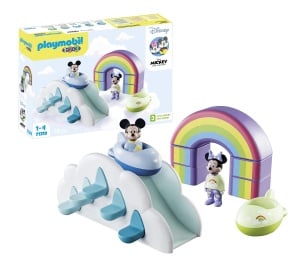 Jucarie educativa PLAYMOBIL 1.2.3 Micky si Minnie, 16 piese, pentru copii de la 12 luni