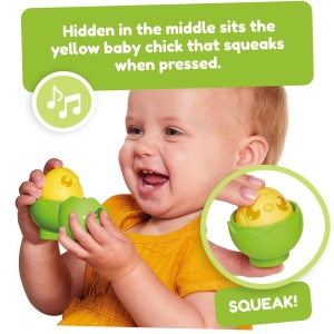 Jucarie educativa TOMY Toomies Hide Squeak - 5 oua colorate cu sunet pentru bebelusi - Img 2