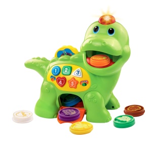 Jucarie Educativa VTech Baby Futter Mich Dino Dinosaur Interactiv cu 8 Fise Colorate