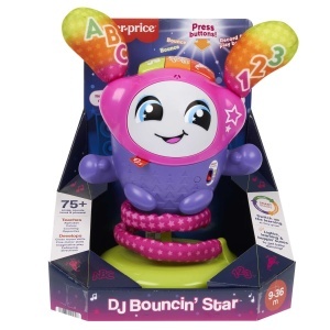 Jucarie electronica Fisher-Price DJ Tanzi BOUNCIN Star, 75 melodii, pentru bebelusi - Img 7