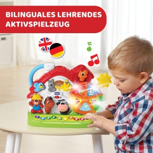 Jucarie interactiva bilinguala Chicco Ferma cu animale, lumini si sunete, 1-4 ani - Img 2