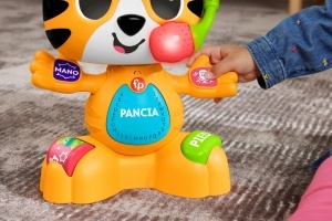 Jucarie interactiva pentru bebelusi Fisher-Price Tiger Justin, cu muzica si lumini, 9 luni - Img 3