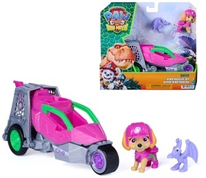 Jucarie Jet de Salvare PAW PATROL Skye cu Dino, 20 cm, cu Roti