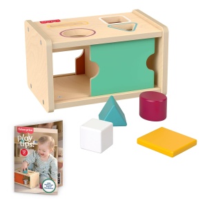Jucarie Montessori din Lemn Fisher-Price cu 4 Forme pentru Sortare