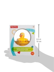 Jucarie pentru baie Fisher-Price Entchenball, 3 luni, cu confetti, galben - Img 3