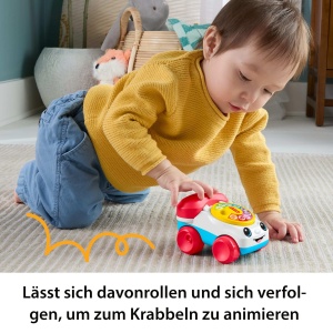 Jucarie pentru bebelusi Fisher-Price Plappertelefon, cu sunete si roti mobile - Img 4