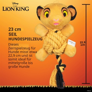 Jucarie pentru caini Disney Simba, 22,9 cm, cu sunet si texturi variate - Img 5