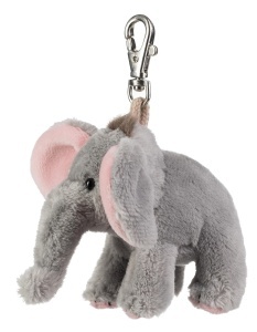Jucarie Plus Elefant Schaffer BabySugar, 9 cm, GriRoz - Img 3