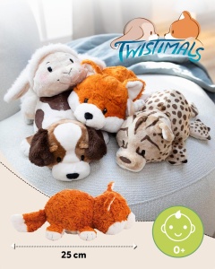 Jucarie Plush 2in1 NICI Hase si Fuchs 25cm - Portocalie, Moale, Transformabila - Img 2