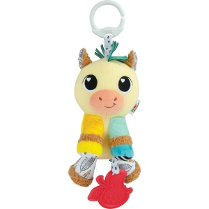 Jucarie senzoriala Lamaze Carson Clydesdale Clip Go pentru bebelusi 0-6 luni