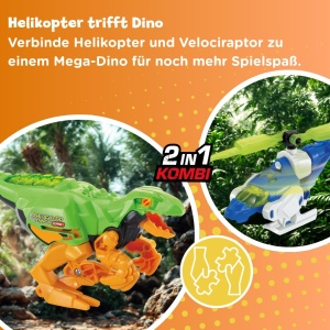 Jucarie VTech Switch Go Dinos Velociraptor Helikopter si Mega-Velociraptor - Img 4