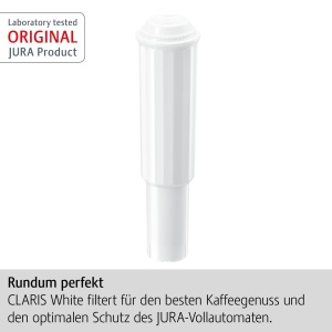 JURA original - Cartus filtrant anticalcar alb CLARIS - Igiena certificata TUV - 1 pachet - 60209 - Img 2