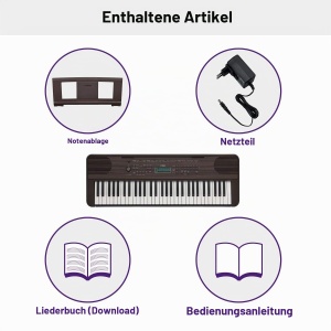 Keyboard digital Yamaha PSR-E360DW, 61 taste, culoare nuc inchis - Img 7