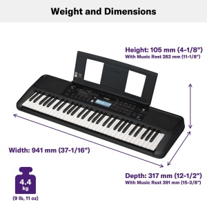 Keyboard portabil Yamaha PSR-E383 cu 61 taste, 650 sunete si 260 stiluri muzicale - Img 7