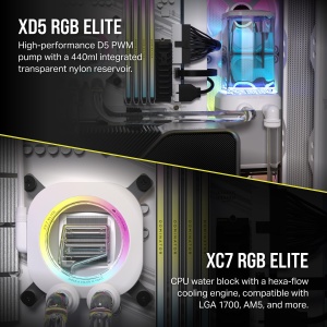 Kit de racire cu apa CORSAIR Hydro X Series iCUE LINK XH405i, 360mm, RGB, Alb - Img 4