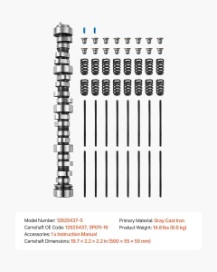 Kit Nockenwellen VEVOR LS Truck SP011-16 Compatibil GM Gen34 5 Piese pentru Motoare 48L-62L - Img 7