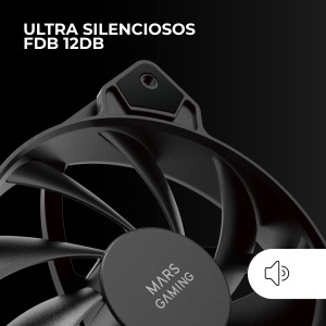 Kit racire cu ventilatoare Mars Gaming MF-PROX2, 2 ventilatoare 120mm, ultra-silentios, negru - Img 3