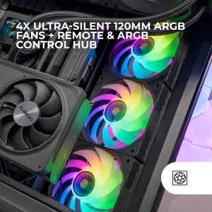 Kit ventilatoare Mars Gaming MF-SI4KIT, 4x 120mm, ARGB, negru - Img 2