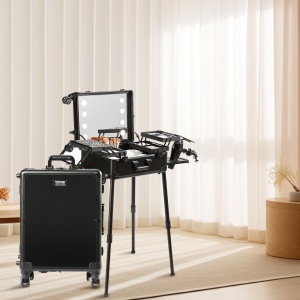 Koffer Make-up VEVOR TD3605, 4 compartimente, ABS MDF, 1030 x 510 x 1360 mm - Img 8