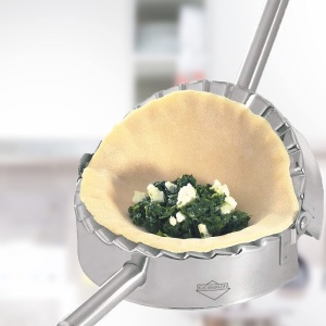 Kuchenprofi Ravioli Former PASTACASA MIDI, otel inoxidabil, 12cm O, se poate spala in masina de spalat vase, Producator de galuste, Fos de aluat Ravioli, Maultaschen Former - Img 3