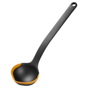 Ladle Fiskars Functional Form, 1 dl, NegruPortocaliu, Design Ergonomic