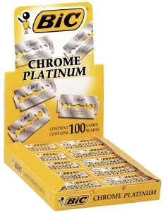 Lame de ras BIC Chrome Platinum, 100 bucati, din otel inoxidabil, pentru toate rasele