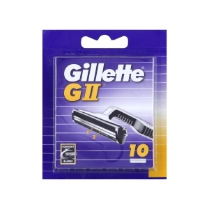 Lame de ras Gillette GII, 10 bucati, sistem cu doua lame, pentru o rasura precisa