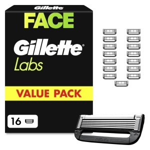 Lame de ras Gillette Labs, 16 bucati, compatibile cu toate aparatele de ras, negru