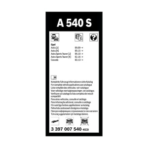 Lame stergatoare Bosch Aerotwin A540S, 680mm625mm, set 2 bucati - Img 3