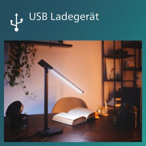Lampa de birou PHILIPS LED Sword, dimmabila, gri, design elegant - Img 8
