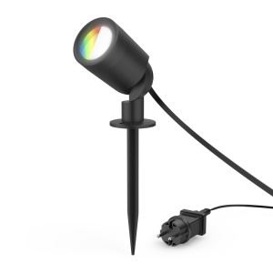 Lampa de gradina Hama, LED cu suport de pamant, IP65, neagra, dimabila