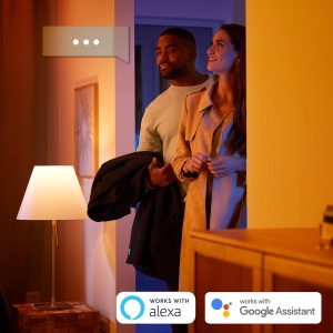 Lampa de masa Philips Hue Iris 570 lm iluminare inteligenta 16 milioane de culori negru - Img 3