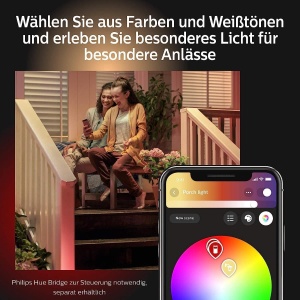Lampa de perete Philips Hue Econic pentru exterior, neagra, 1040lm, 16 milioane culori - Img 9