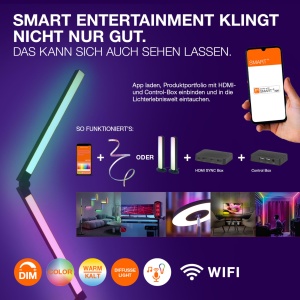 Lampa de podea LEDVANCE SMART WIFI, dimabila, argintie, cu tehnologie RGB - Img 3