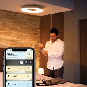 Lampa de tavan Philips Hue Still, 2350lm, dimabila, neagra - Img 5