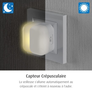 Lampa de veghe reer SleepLight 2in1 LED senzor automat gri deschis - Img 6