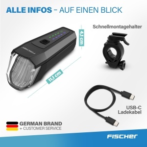 Lampa frontala cu LED Fischer 110 Lux, neagra, cu mod senzor si autonomie de 20 ore - Img 7