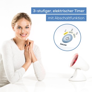 Lampa infrarosu Beurer IL 35 150W timer 3 trepte 5 unghiuri ajustabile alb - Img 4