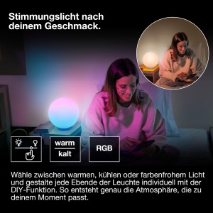 Lampa inteligenta Osram SMART WIFI, 5W, 200lm, RGB, negru, dimabila - Img 4