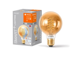 Lampa LED cu WiFi LEDVANCE SMART, 8W, 650lm, forma sferica, culoare aurie