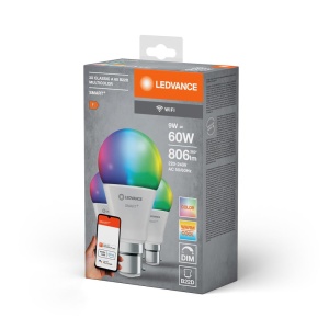 Lampa LED cu WiFi LEDVANCE SMART, Dimmabila, RGB, B22d, 3 bucati - Img 2